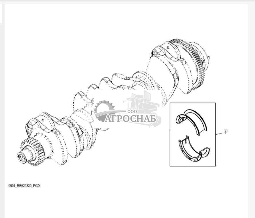 9901 Комплект упорных подшипников коленчатого вала 